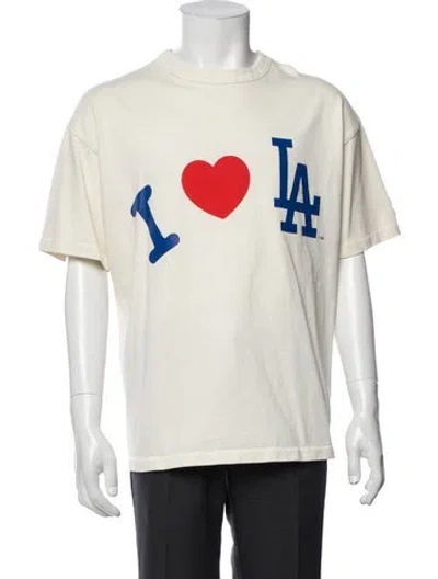 Pre-owned Madhappy Graphic Print Crew Neck T-shirt In Neutrals