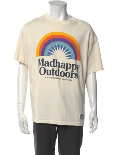 Pre-owned Madhappy Graphic Print Crew Neck T-shirt In Neutrals
