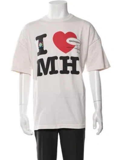 Pre-owned Madhappy Graphic Print Crew Neck T-shirt In Neutrals