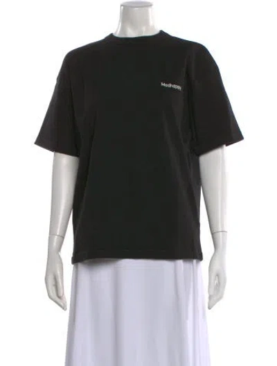 Pre-owned Madhappy Graphic Print Crew Neck T-shirt W/ Tags In Black