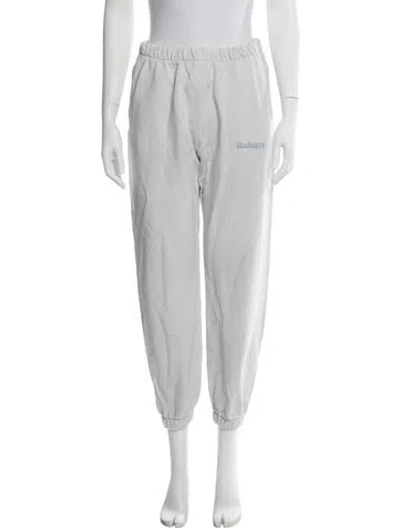Pre-owned Madhappy Graphic Print Embroidered Accent Sweatpants In White