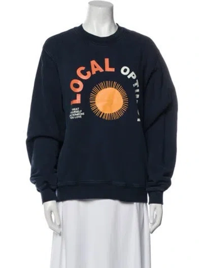 Pre-owned Madhappy Graphic Print Jacket In Blue