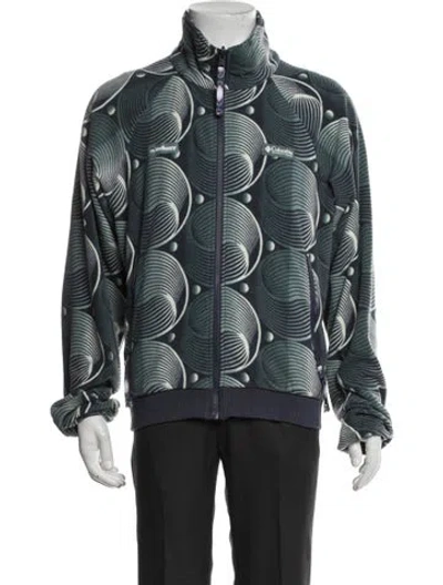 Pre-owned Madhappy Graphic Print Jacket In Blue