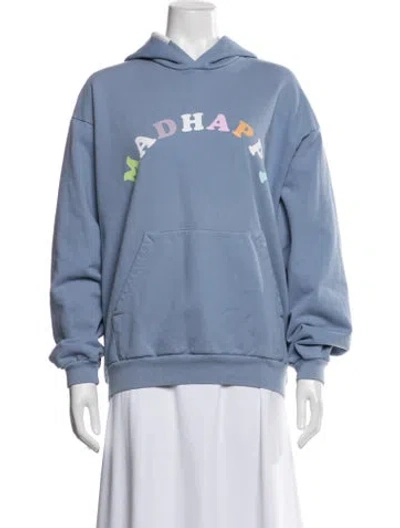Pre-owned Madhappy Graphic Print Jacket In Blue