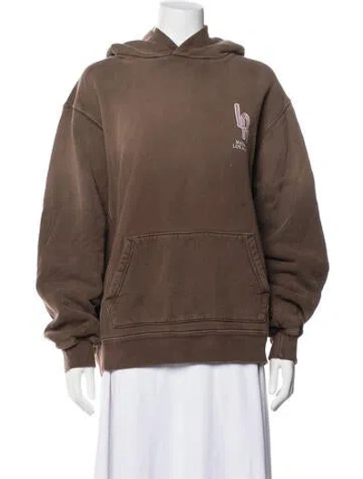 Pre-owned Madhappy Graphic Print Jacket In Brown
