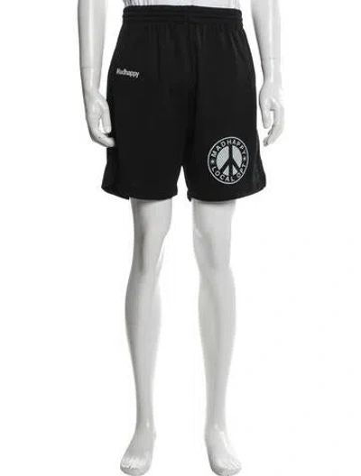 Pre-owned Madhappy Graphic Print Jogger Shorts In Black