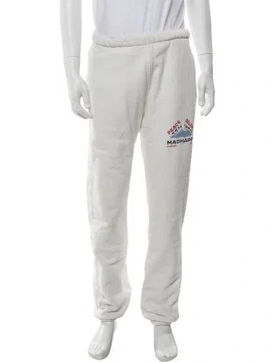 Pre-owned Madhappy Graphic Print Lounge Bottoms In White