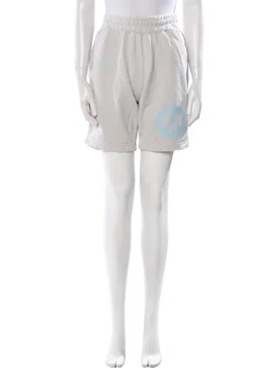 Pre-owned Madhappy Graphic Print Mini Shorts In Neutral