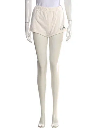 Pre-owned Madhappy Graphic Print Mini Shorts In Neutral