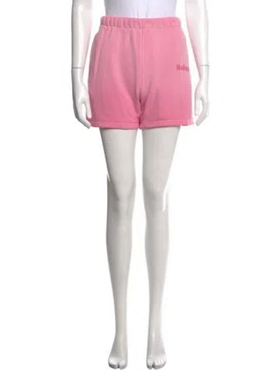 Pre-owned Madhappy Graphic Print Mini Shorts In Pink