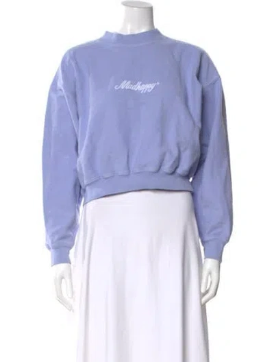 Pre-owned Madhappy Graphic Print Mock Neck Sweatshirt In Multi