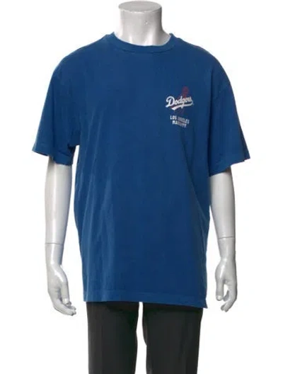 Pre-owned Madhappy Graphic Print Short Sleeve Shirt In Blue