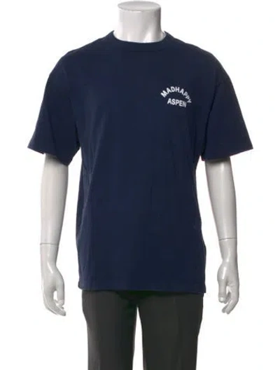 Pre-owned Madhappy Graphic Print Short Sleeve Shirt In Blue