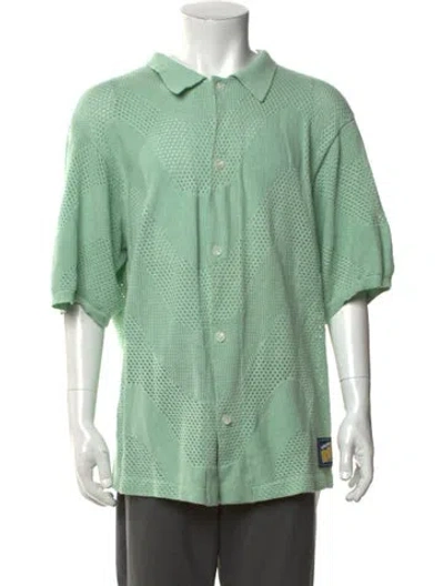 Pre-owned Madhappy Graphic Print Short Sleeve Shirt In Green