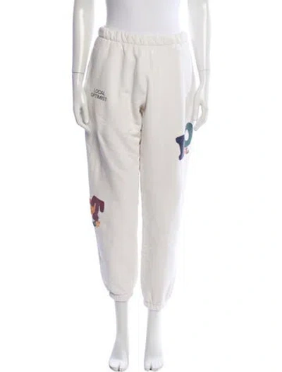 Pre-owned Madhappy Graphic Print Straight Leg Pants In Neutral