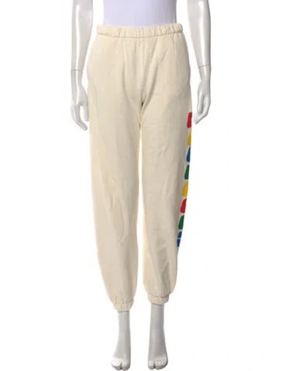Pre-owned Madhappy Graphic Print Straight Leg Pants In Neutral