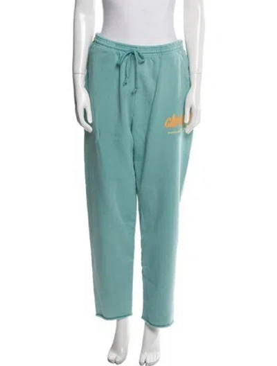 Pre-owned Madhappy Graphic Print Sweatpants In Blue