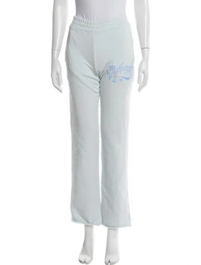 Pre-owned Madhappy Graphic Print Sweatpants In Blue