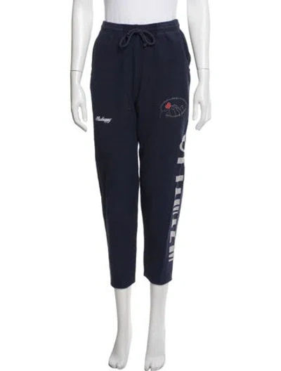 Pre-owned Madhappy Graphic Print Sweatpants In Blue