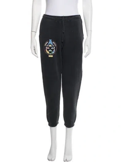 Pre-owned Madhappy Graphic Print Sweatpants In Blue