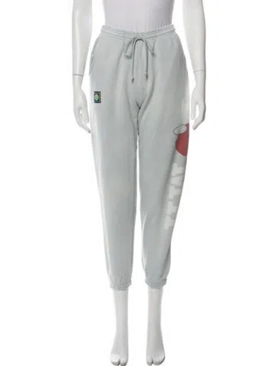 Pre-owned Madhappy Graphic Print Sweatpants In Blue