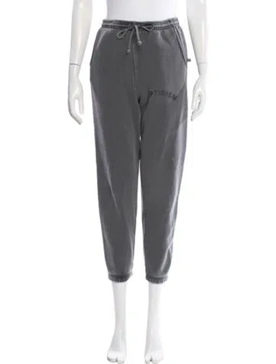 Pre-owned Madhappy Graphic Print Sweatpants In Gray