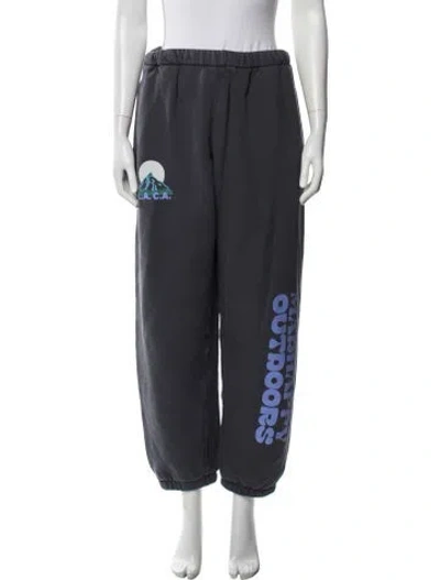 Pre-owned Madhappy Graphic Print Sweatpants In Gray