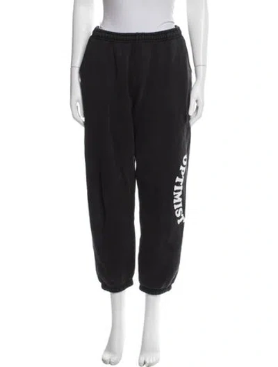 Pre-owned Madhappy Graphic Print Sweatpants In Gray