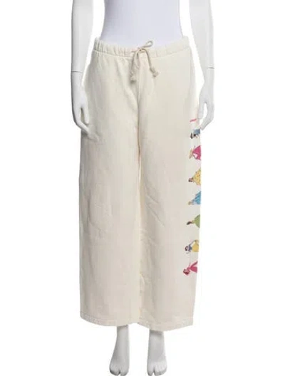 Pre-owned Madhappy Graphic Print Sweatpants In Neutral