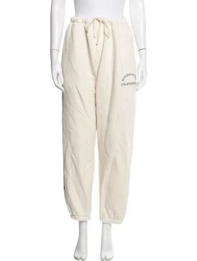 Pre-owned Madhappy Graphic Print Sweatpants In Neutrals