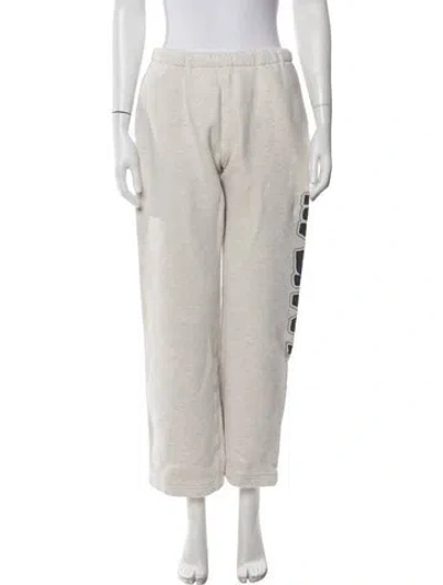 Pre-owned Madhappy Graphic Print Sweatpants In Neutrals