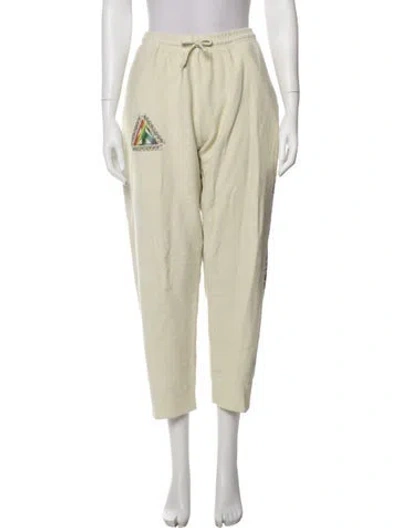 Pre-owned Madhappy Graphic Print Sweatpants In Neutrals