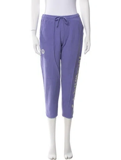Pre-owned Madhappy Graphic Print Sweatpants In Purple
