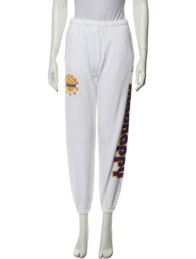 Pre-owned Madhappy Graphic Print Sweatpants W/ Tags In White