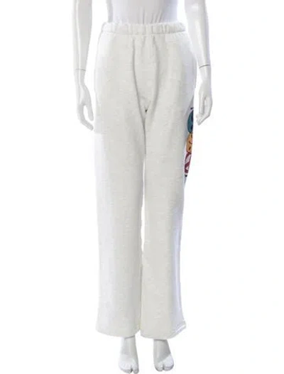 Pre-owned Madhappy Graphic Print Sweatpants In White