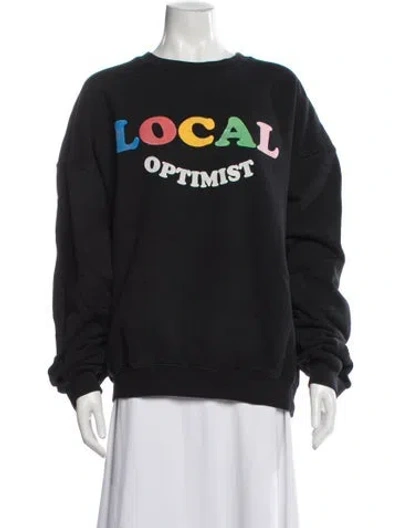 Pre-owned Madhappy Graphic Print Top In Black