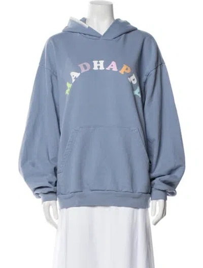 Pre-owned Madhappy Graphic Print Top In Blue