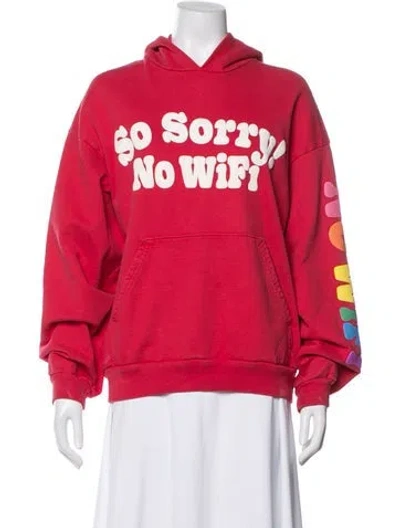 Pre-owned Madhappy Graphic Print Top In Red