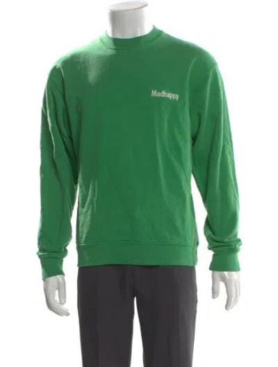 Pre-owned Madhappy Graphic Print Turtleneck Pullover In Green
