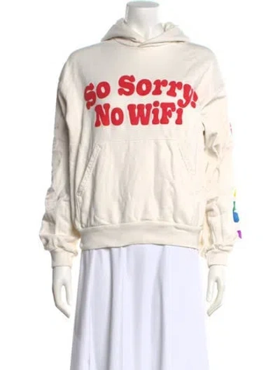 Pre-owned Madhappy Graphic Print Turtleneck Sweater In Neutral