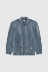 Madhappy Guess Originals Work Jacket In Light Blue, Women's At Urban Outfitters In Blue