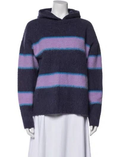 Pre-owned Madhappy Llama Striped Sweater In Purple