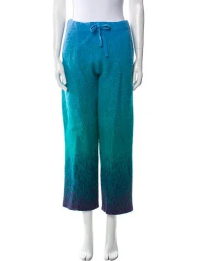 Pre-owned Madhappy Llama Wide Leg Pants In Blue