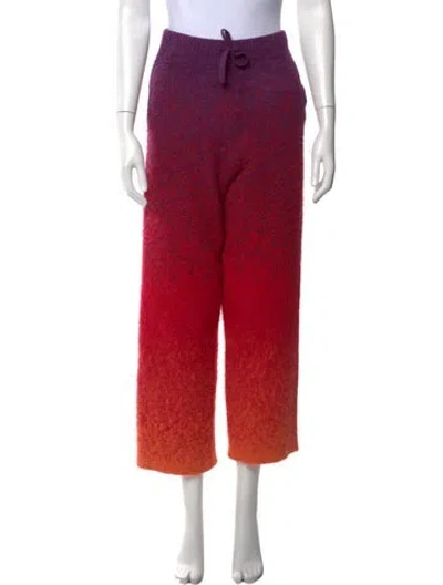 Pre-owned Madhappy Llama Wide Leg Pants In Red