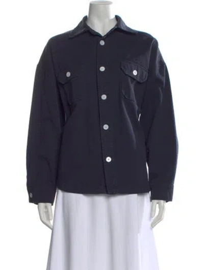 Pre-owned Madhappy Long Sleeve Button-up Top In Blue