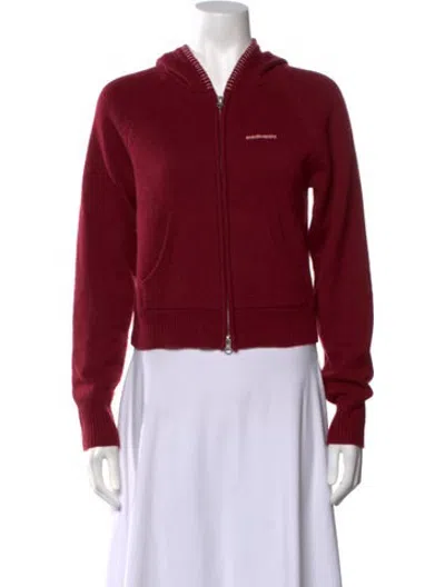 Pre-owned Madhappy Merino Wool Open Front Sweater In Red