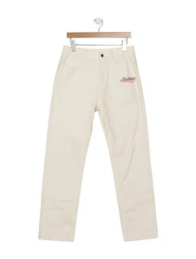 Pre-owned Madhappy Mid-rise Straight Leg Jeans In Neutrals