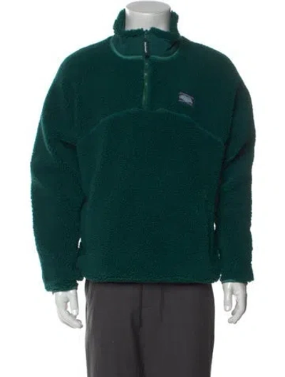 Pre-owned Madhappy Mock Neck Long Sleeve Pullover In Green