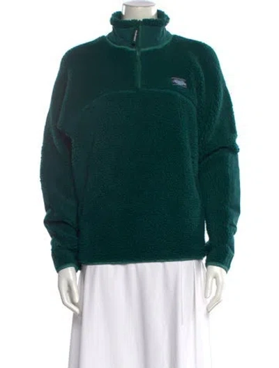 Pre-owned Madhappy Mock Neck Long Sleeve Sweatshirt In Green