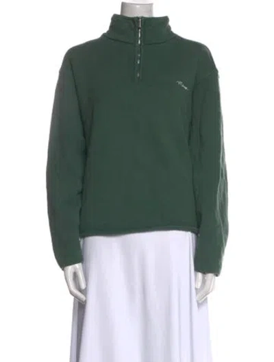Pre-owned Madhappy Mock Neck Long Sleeve Sweatshirt In Green